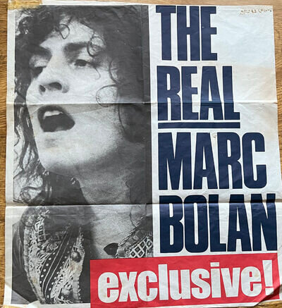 Marc Bolan Very Rare Large Original Poster