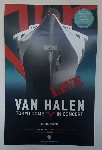 VAN HALEN Japanese Live Tokyo Dome 21.06.2013. Promo Poster.