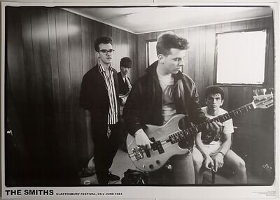 THE SMITHS Poster Morrissey & Johnny Marr Glastonbury Festival 23rd June 1984