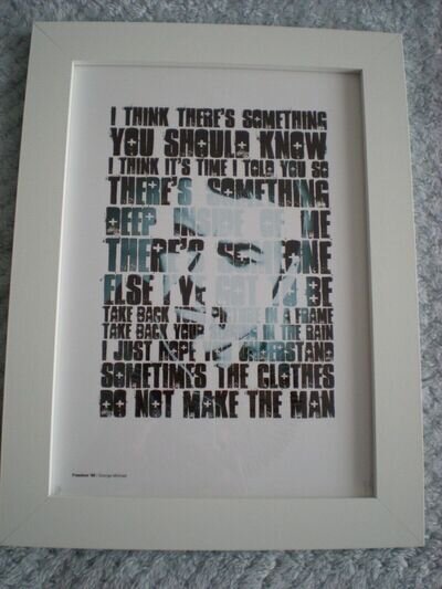 George Michael limited edition "Freedom '90" framed print