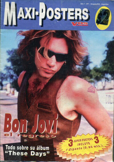 BON JOVI rare magazine/poster VOS Argentina size 33 x 22 inch