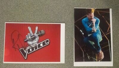 2 Ricky Wilson Hand Signed Autographed Pictures The Voice Kaiser Chiefs