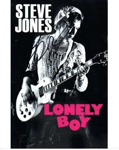 STEVE JONES AUTOGRAPH SEX PISTOLS 10-8 PHOTO SEE SIGNING PHOTO PROOF