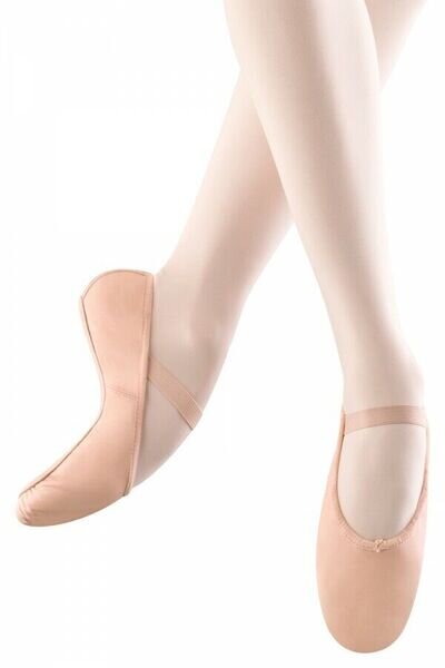 Bloch Arise Leather Ballet Shoes Full Sole Pink Pre Sewn Elastics S0209