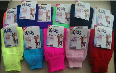 CHILDREN GIRLS BOYS KIDS NEON PLAIN LEG WARMERS DANCE GEAR ALL COLOURS