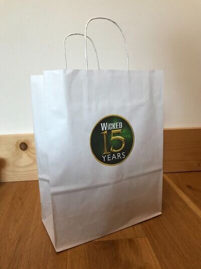 NEW Wicked: The Musical 15th Anniversary Gift bag - pin badge, face mask, poster