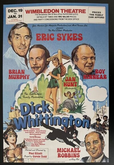 Eric Sykes, Roy Kinnear, Brian Murphy, Wimbledon Theatre, Pantomime 1981-82