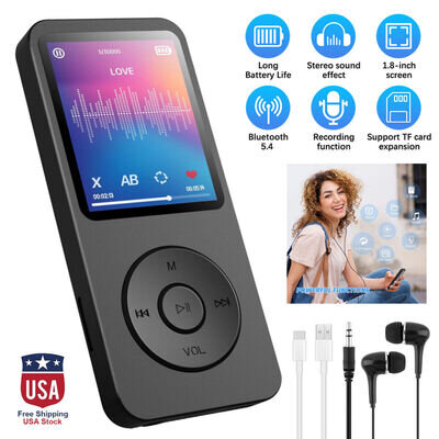 Portable Bluetooth MP4/MP3 Lossless HIFI Music Player Media FM Radio Recorder