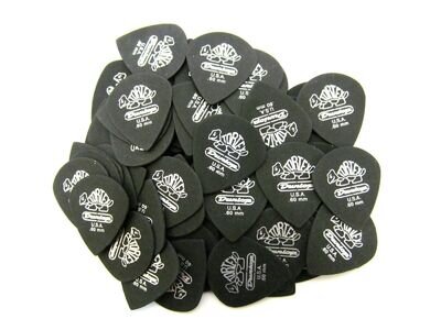 Dunlop Guitar Picks Tortex Pitch Black Jazz 72 Pack .60mm 482R.60