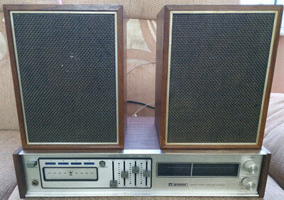 Amerex 8 track cartridge player and radio. 70's.