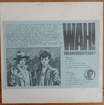 Wah The Maverick years original vinyl album