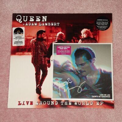 QUEEN + ADAM LAMBERT Live 12" EP + FREDDIE MERCURY 7" Pink Vinyl - USA RSD SET