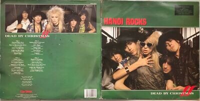 HANOI ROCKS DEAD BY CHRISTMAS 1986 RAW POWER DOUBLE VINYL LP RAWLP 016 + FLEXI