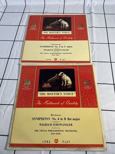 2x Tchaikovsky Symphony No 4 Furtwangler LP Vinyl Record F Minor And B Flat Maj