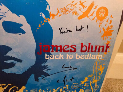 JAMES BLUNT : 'BACK TO BEDLAM' **HAND SIGNED YOU'RE HOT** RED VINYL 20TH AN