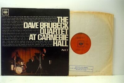 THE DAVE BRUBECK QUARTET at carnegie hall part 1 LP EX-/VG, BPG 62155, vinyl,