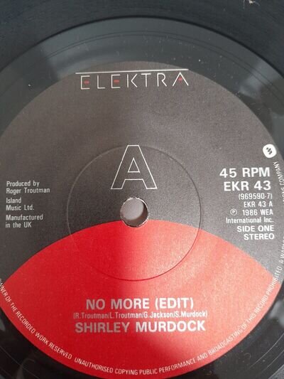 Shirley Murdock - No more/The one I need on Elektra label. Soul original.