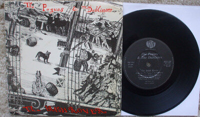 The Pogues + Dubliners - The Irish Rover / The Rare Ould - UK 45 + PS - EX- 45