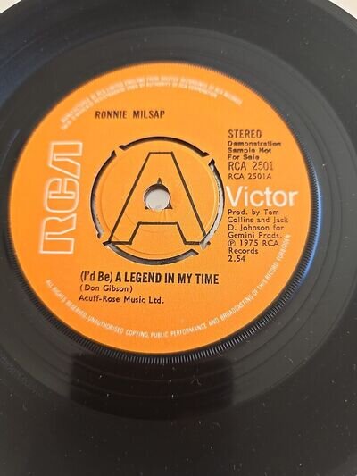 Ronnie Milsap I'd Be Legend In My Time Demo 1974 7inch Rac 2501