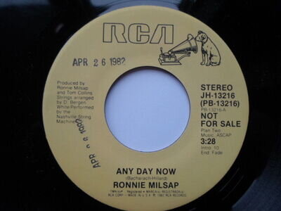 Ronnie Milsap Any Day Now 7" RCA JH13216 EX 1982 US pressing, demo, Any Day Now/