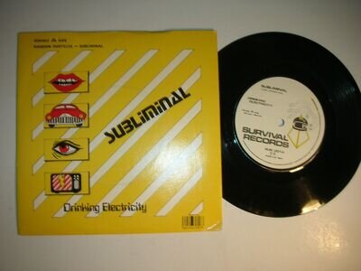 SUBLIMINAL - DRINKING ELECTRICITY / RANDOM PARTICLES..1981 SYNTH POP/NEW WAVE