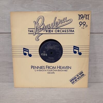 The Pasadena Roof Orchestra - Pennies From Heaven - 10" Vinyl Single - CBS 6376