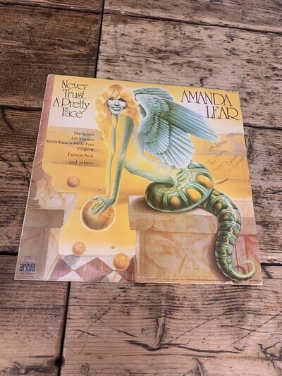 Amanda Lear Never Trust A Pretty Face Vinyl LP S African 1st Press Plays Nicely