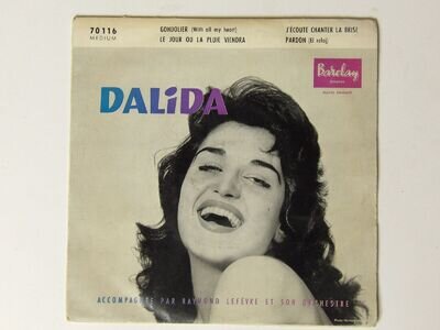 Dalida: Gondolier (With All My Heart) 1957 French Chanson 7"