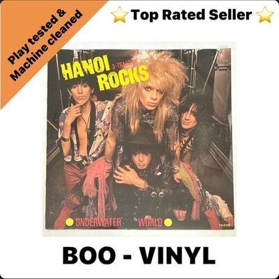 Hanoi Rocks - Underwater World 12” Vinyl Record Glam Rock EX / EX Condition