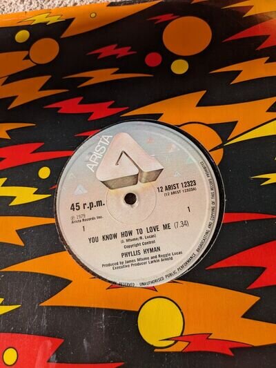 PHYLLIS HYMAN - YOU KNOW HOW TO LOVE ME 12" VINYL SINGLE RECORD DISCO FUNK 1979