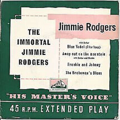 'Jimmie Rodgers - The Immortal Jimmie Rodgers' 7", EP Country 1956 VG/VG