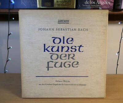 DG 198 006/7 Bach Die Kunst Der Fuge Helmut Walcha Fugue 2LP ARCHIV Stereo NM