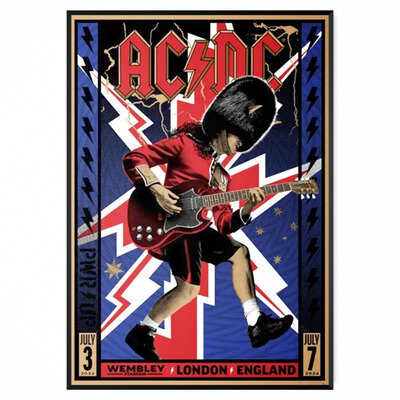 AC/DC Concert Poster 03-07 July 2024 Wembley Stadium For AC/DC Fan A5-A3