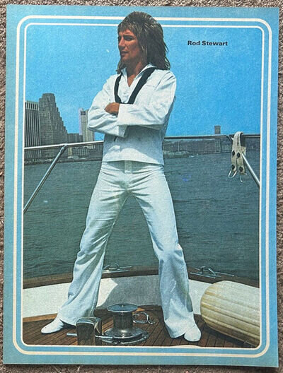 ROD STEWART -- 1977 full page UK magazine annual poster