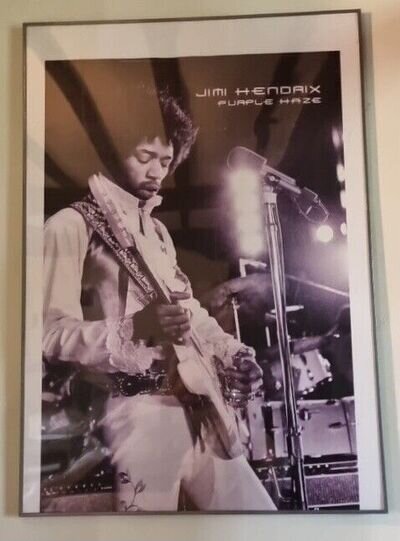 Large Framed Jimmy Hendrix Poster..