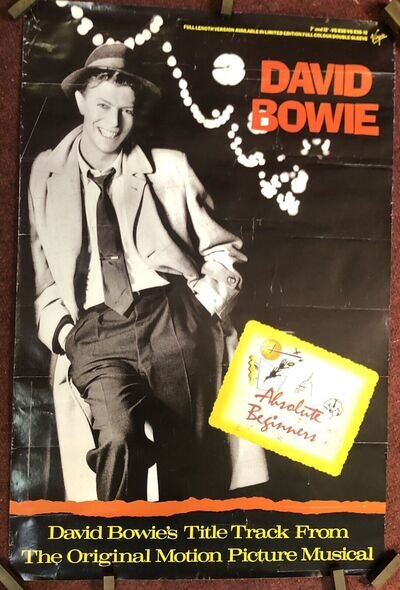 Original David Bowie - Absolute Beginners single, Promotional Poster, Virgin