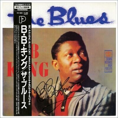 BB King 1991 Autographed The Blues LP (Japan)