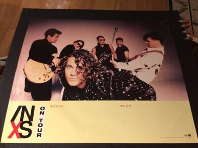 1990 INXS “ON TOUR” PROMO Poster HUTCHENCE. 26” x 30”