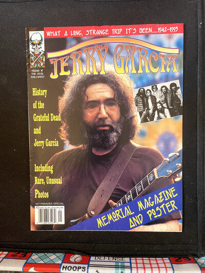 Jerry Garcia GRATEFUL DEAD MAGAZINE LOT, POSTER, CLIPPINGS DEATH MEMORIAL MISC.