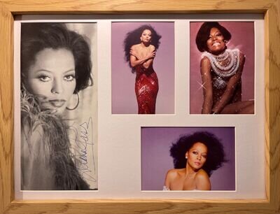 Diana Ross - Singer Guaranteed Hand Signed Framed Presentation 40cm x 30cm & COA