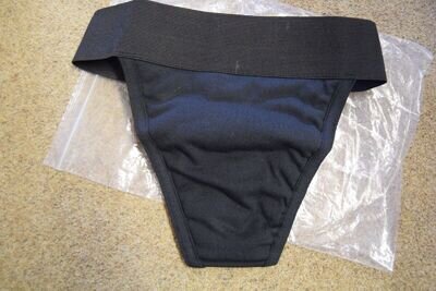 Black Men's Thong Dance Belt narrow padded Dance belt brief - All Sizes