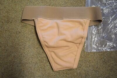 Nude Men's Thong Dance Belt narrow padded Dance belt brief - Size XS and Small