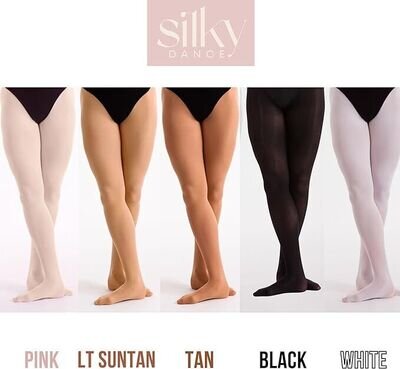 Silky Womens/Ladies/Children Intermediate Footed Dance Tights 60 Denier