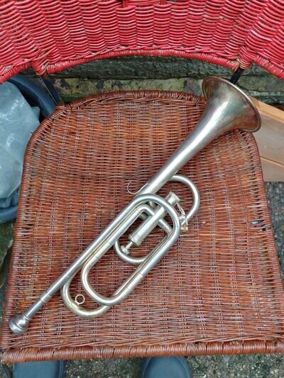 Chrome Single Valve Alto Vintage Brass Bugle