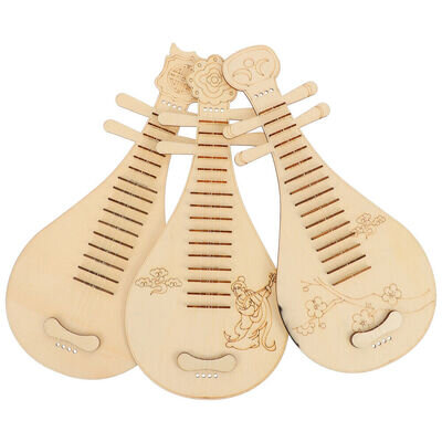 3 Pcs Kids Lute Toy Chinese Style Vintage Toys DIY Lutes Craft Child