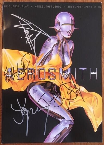 Aerosmith 8 x 10 Promotional with Reproduction Signatures Free Top Loader