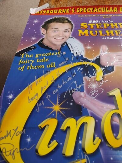 Large Selection Of signed Pantomime Posters.various TV stars past and current