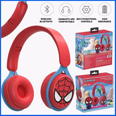 Kids Wireless Headphones Headset Super Heroes Spider Man Bluetooth Earphone UK