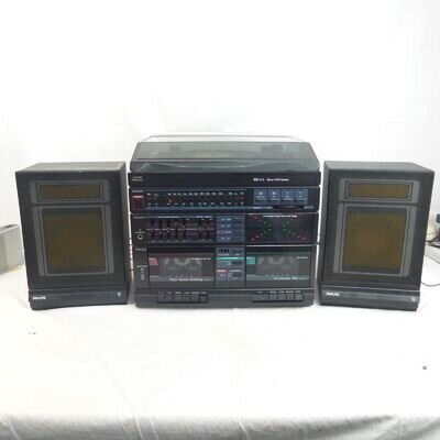 Philips HiFi Stereo Midi System F1463 Radio Tape Recorder Record Player Speakers