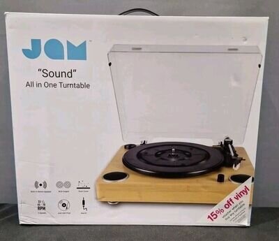 JAM Sound Turntable + Built-In Stereo Speakers - Record Player - FAST DISPATCH